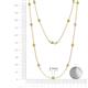 2 - Lien (13 Stn/3.4mm) Yellow and White Diamond on Cable Necklace 