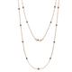 1 - Lien (13 Stn/2.3mm) Lab Created Alexandrite on Cable Necklace 