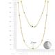 2 - Lien (13 Stn/2.3mm) Yellow Sapphire on Cable Necklace 