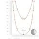 2 - Lien (13 Stn/2.3mm) Pink Sapphire on Cable Necklace 