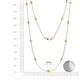 2 - Lien (13 Stn/3mm) Yellow Sapphire and Diamond on Cable Necklace 