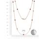 2 - Lien (13 Stn/3mm) Ruby and Diamond on Cable Necklace 