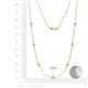 2 - Salina (7 Stn/3mm) White Sapphire on Cable Necklace 