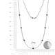 2 - Salina (7 Stn/3mm) Lab Created Alexandrite on Cable Necklace 