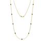 Adia (9 Stn/3.4mm) Lab Created Alexandrite on Cable Necklace 