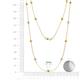 2 - Lien (13 Stn/3mm) Citrine and Lab Grown Diamond on Cable Necklace 