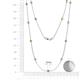 2 - Lien (13 Stn/3mm) Yellow Diamond and Lab Grown Diamond on Cable Necklace 