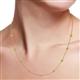 3 - Adia (9 Stn/3.4mm) Citrine on Cable Necklace 