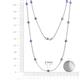 2 - Lien (13 Stn/3.4mm) Tanzanite on Cable Necklace 