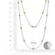 2 - Lien (13 Stn/3.4mm) Yellow Sapphire on Cable Necklace 