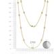 2 - Lien (13 Stn/3.4mm) White Sapphire on Cable Necklace 