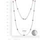 2 - Lien (13 Stn/2.6mm) Pink Sapphire on Cable Necklace 