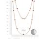 2 - Lien (13 Stn/2.6mm) Ruby on Cable Necklace 