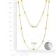 2 - Lien (13 Stn/2.6mm) Yellow Sapphire on Cable Necklace 