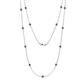 1 - Lien (13 Stn/3mm) Lab Created Alexandrite on Cable Necklace 
