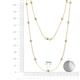 2 - Lien (13 Stn/3mm) Lab Grown Diamond on Cable Necklace 