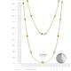 2 - Lien (13 Stn/2.6mm) Yellow and White Diamond on Cable Necklace 