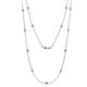 Lien (13 Stn/2.6mm) Yellow and White Diamond on Cable Necklace 