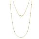 1 - Adia (9 Stn/2mm) Peridot and Diamond on Cable Necklace 