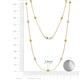 2 - Lien (13 Stn/2.6mm) Citrine and Lab Grown Diamond on Cable Necklace 