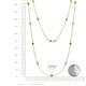 2 - Lien (13 Stn/2.6mm) Iolite and Lab Grown Diamond on Cable Necklace 