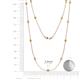 2 - Lien (13 Stn/2.6mm) Yellow Diamond and Lab Grown Diamond on Cable Necklace 