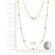 2 - Adia (9 Stn/2.7mm) Yellow Sapphire on Cable Necklace 
