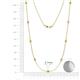 2 - Adia (9 Stn/2.7mm) Peridot and Diamond on Cable Necklace 