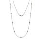 Adia (9 Stn/2.7mm) Yellow and White Diamond on Cable Necklace 