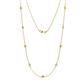 1 - Adia (9 Stn/2.7mm) Yellow and White Diamond on Cable Necklace 