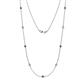 1 - Adia (9 Stn/2.7mm) Diamond and Lab Created Alexandrite on Cable Necklace 
