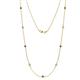 1 - Adia (9 Stn/2.7mm) Diamond and Lab Created Alexandrite on Cable Necklace 