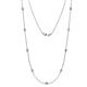 1 - Adia (9 Stn/2.7mm) Citrine and Diamond on Cable Necklace 