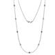 1 - Adia (9 Stn/2.7mm) Iolite and Diamond on Cable Necklace 
