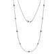 1 - Adia (9 Stn/2.7mm) Smoky Quartz and Diamond on Cable Necklace 