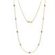 1 - Adia (9 Stn/2.7mm) Smoky Quartz and Diamond on Cable Necklace 