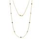 1 - Adia (9 Stn/2.7mm) Blue and White Diamond on Cable Necklace 