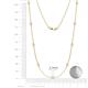 2 - Adia (9 Stn/2.3mm) White Sapphire on Cable Necklace 