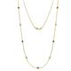 1 - Adia (9 Stn/2.3mm) Diamond and Lab Created Alexandrite on Cable Necklace 