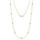 1 - Adia (9 Stn/2.3mm) Citrine and Diamond on Cable Necklace 