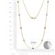 2 - Adia (9 Stn/2.3mm) Iolite and Lab Grown Diamond on Cable Necklace 
