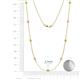 2 - Adia (9 Stn/2.3mm) Peridot and Lab Grown Diamond on Cable Necklace 