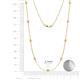 2 - Adia (9 Stn/2.3mm) Yellow Sapphire and Lab Grown Diamond on Cable Necklace 