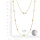 2 - Adia (9 Stn/2.3mm) Yellow Diamond and White Lab Grown Diamond on Cable Necklace 