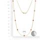 2 - Adia (9 Stn/4mm) Pink Tourmaline on Cable Necklace 