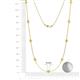 2 - Adia (9 Stn/4mm) Yellow Sapphire on Cable Necklace 