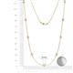 2 - Adia (9 Stn/4mm) White Sapphire on Cable Necklace 