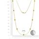 2 - Adia (9 Stn/4mm) Yellow Diamond on Cable Necklace 
