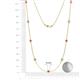 2 - Adia (9 Stn/4mm) Pink Tourmaline and Diamond on Cable Necklace 