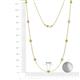 2 - Adia (9 Stn/4mm) Peridot and Diamond on Cable Necklace 